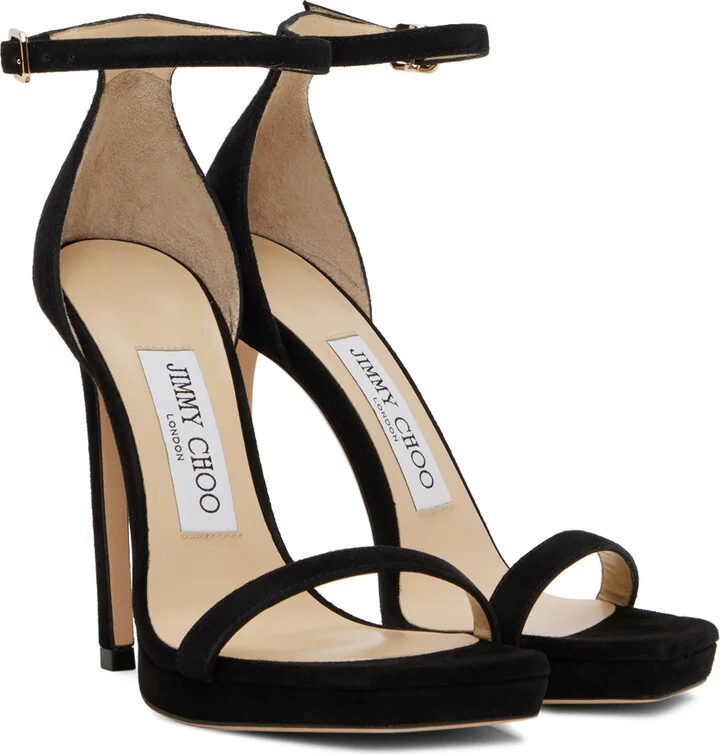 Jimmy Choo Black Alva 120 Heeled Sandals - Image 4