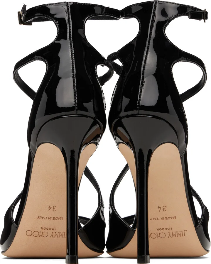 Jimmy Choo Black Azia 110 Heeled Sandals - Image 2
