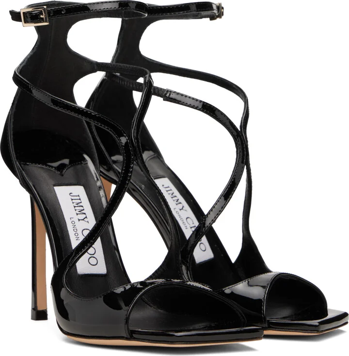 Jimmy Choo Black Azia 110 Heeled Sandals - Image 4