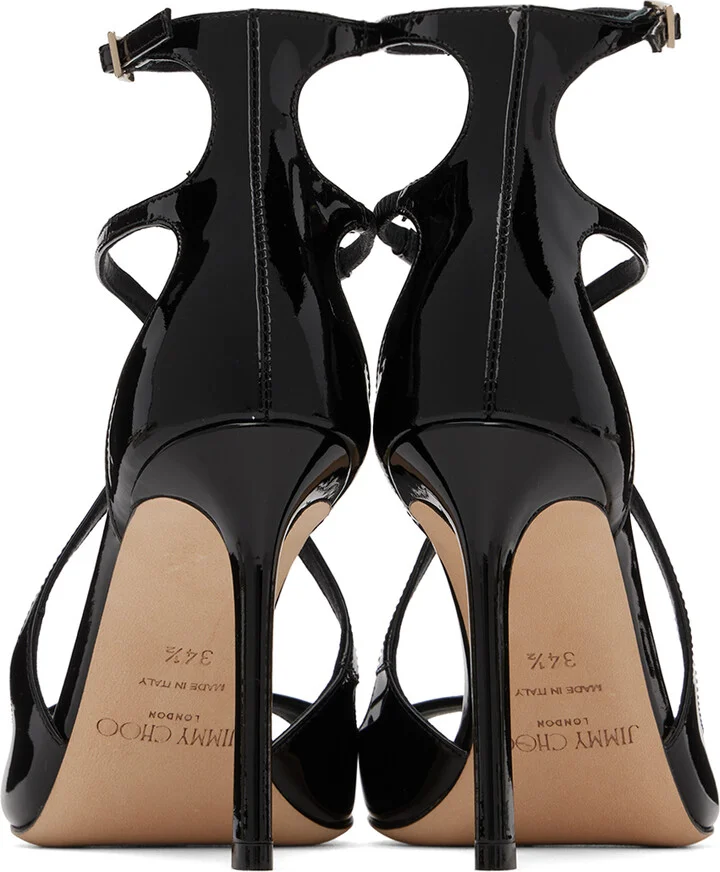 Jimmy Choo Black Azia 95 Heeled Sandals - Image 2