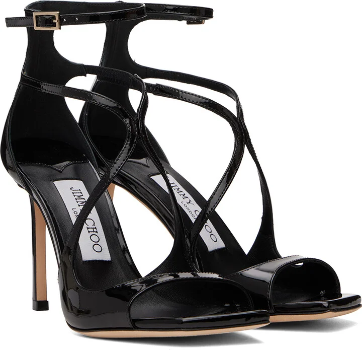 Jimmy Choo Black Azia 95 Heeled Sandals - Image 4