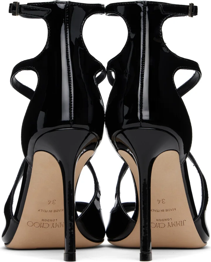 Jimmy Choo Black Azia 95 Heeled Sandals - Image 2
