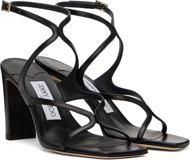 Jimmy Choo Black Azie 85 Heeled Sandals - Image 4