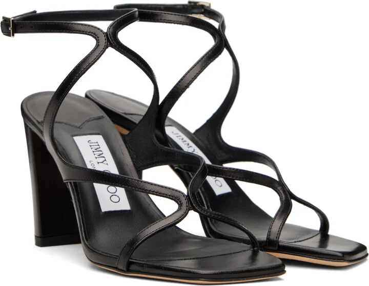 Jimmy Choo Black Azie 85 Heeled Sandals - Image 4