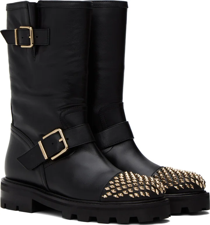 Jimmy Choo Black Biker II Boots - Image 4
