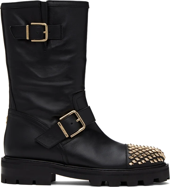 Jimmy Choo Black Biker II Boots
