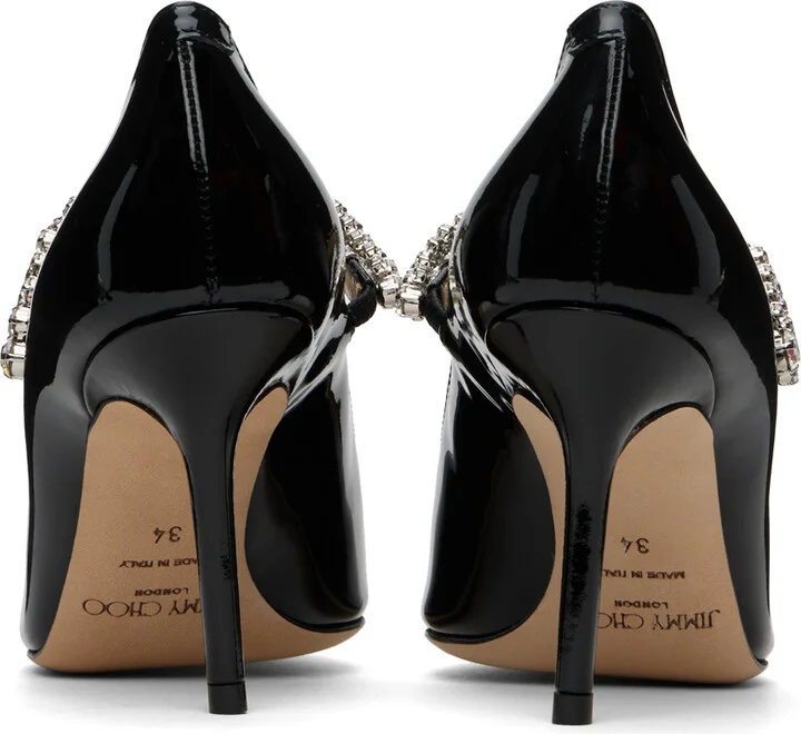Jimmy Choo Black Bing Pump 85 Heels - Image 2