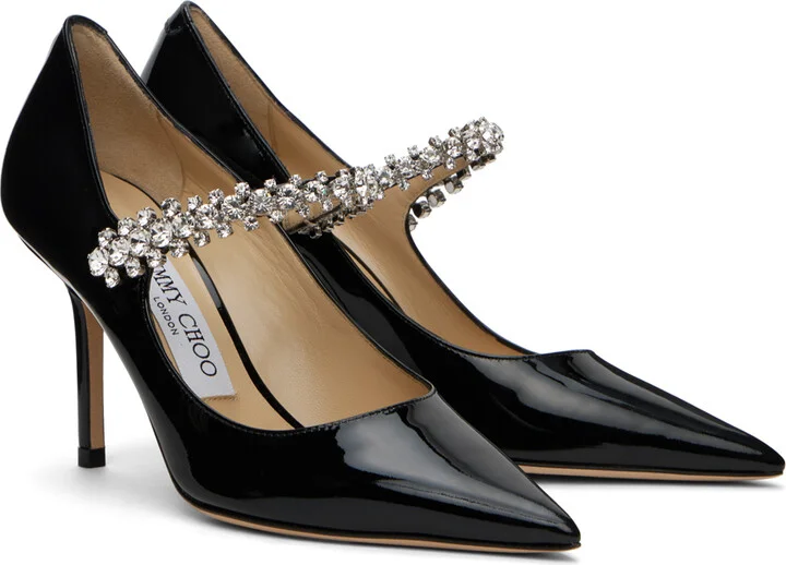 Jimmy Choo Black Bing Pump 85 Heels - Image 4