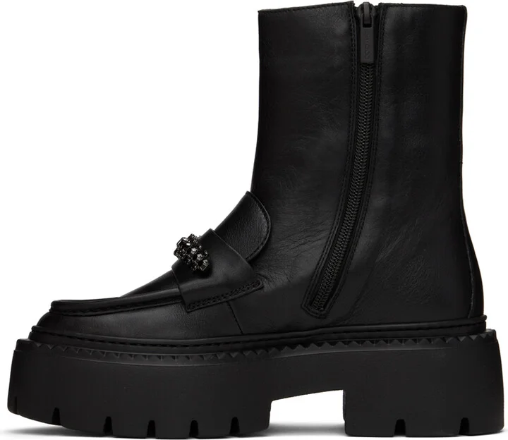 Jimmy Choo Black Bryer Flat Boots - Image 3