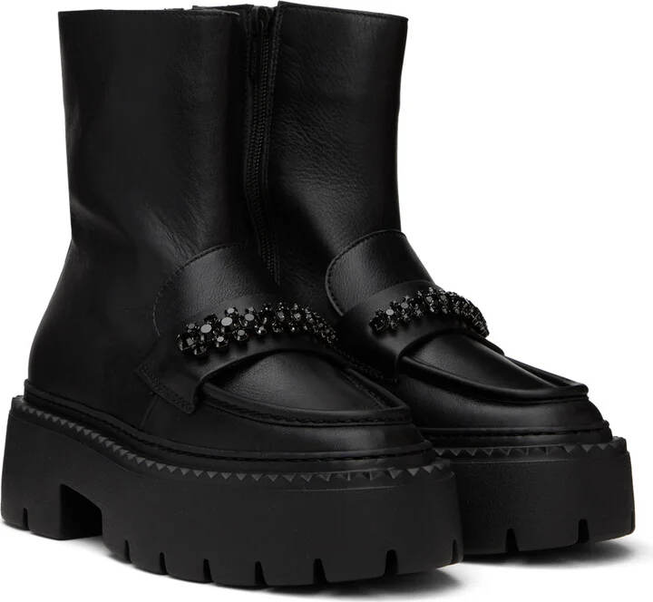 Jimmy Choo Black Bryer Flat Boots - Image 4