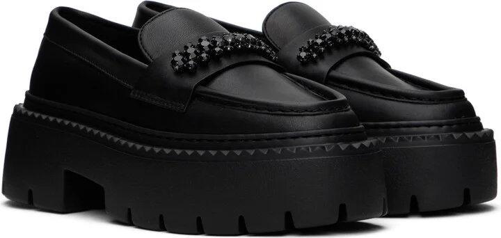 Jimmy Choo Black Bryer Flat Loafers - Image 4
