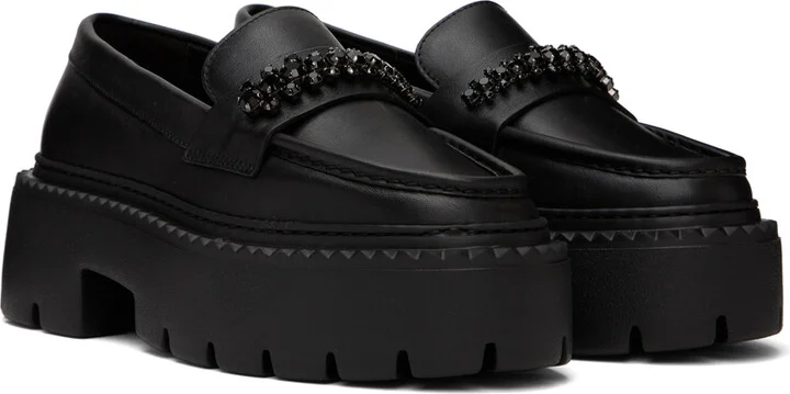Jimmy Choo Black Bryer Flat Loafers - Image 4