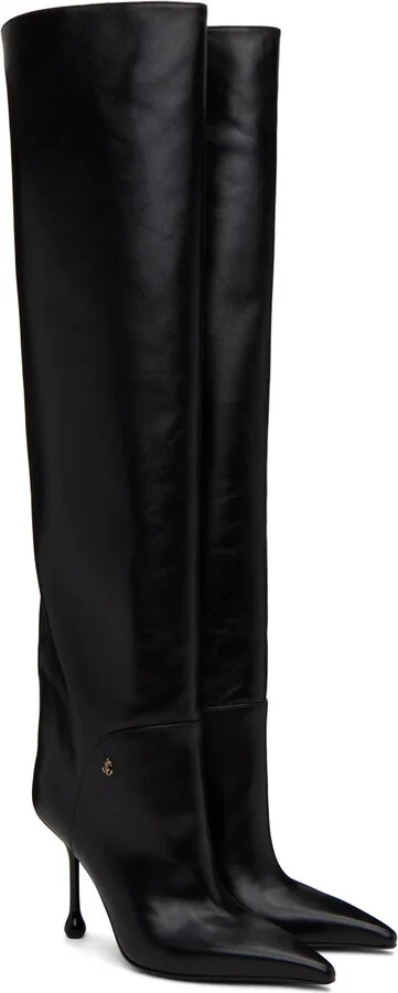Jimmy Choo Black Cycas 95 Tall Boots - Image 4
