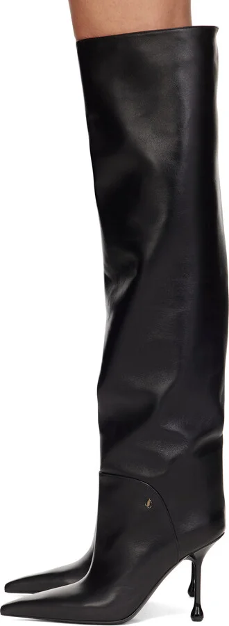 Jimmy Choo Black Cycas 95 Tall Boots - Image 3