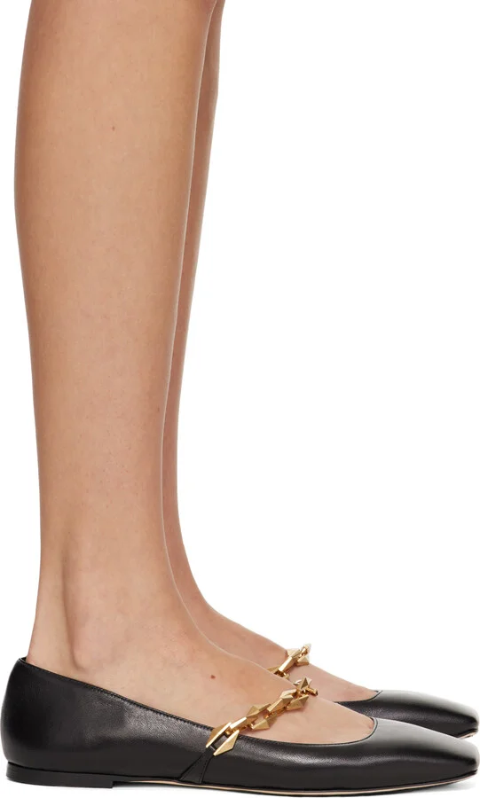 Jimmy Choo Black Diamond Tilda Ballerina Flats