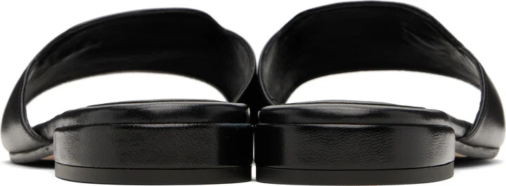Jimmy Choo Black Dina Flat Sandals - Image 2