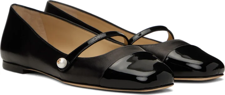 Jimmy Choo Black Elisa Ballerina Flats - Image 4