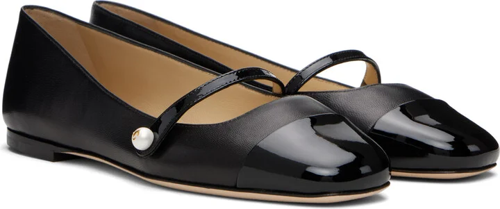 Jimmy Choo Black Elisa Ballerina Flats - Image 4
