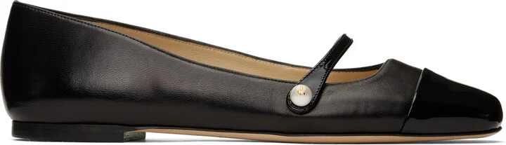 Jimmy Choo Black Elisa Ballerina Flats