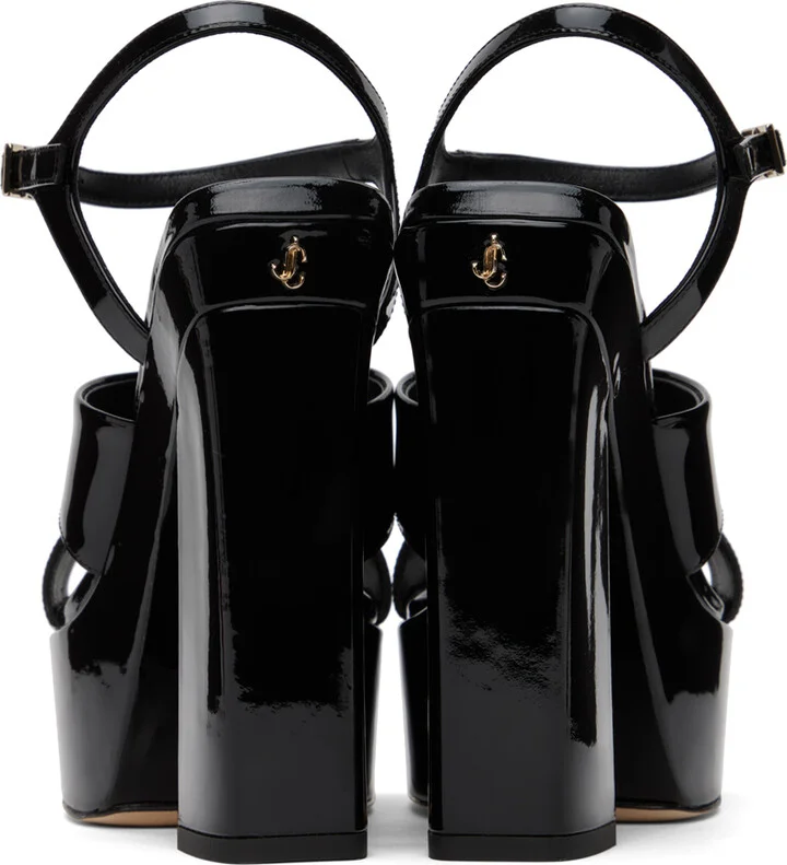 Jimmy Choo Black Ellison/PF 140 Heeled Sandals - Image 2