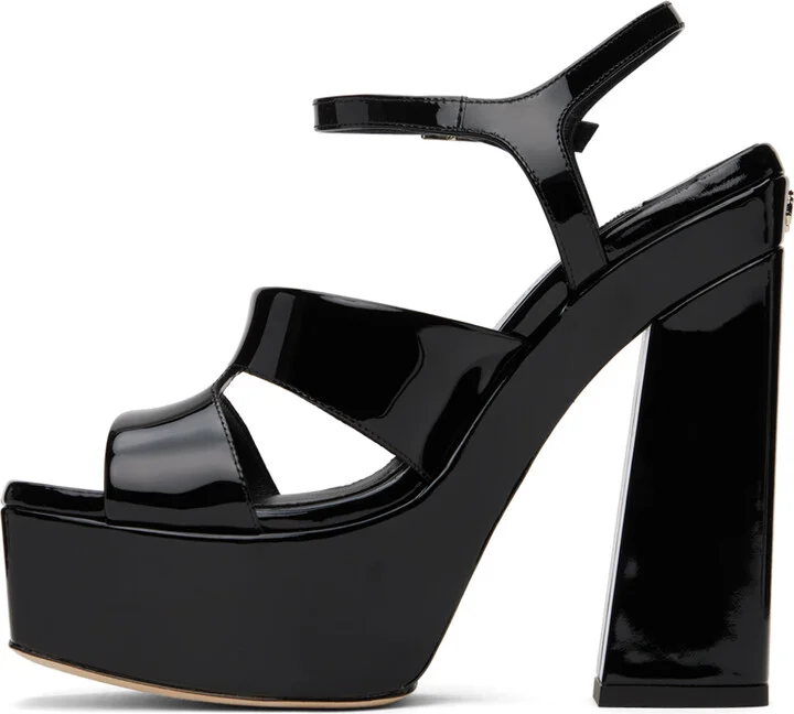 Jimmy Choo Black Ellison/PF 140 Heeled Sandals - Image 3