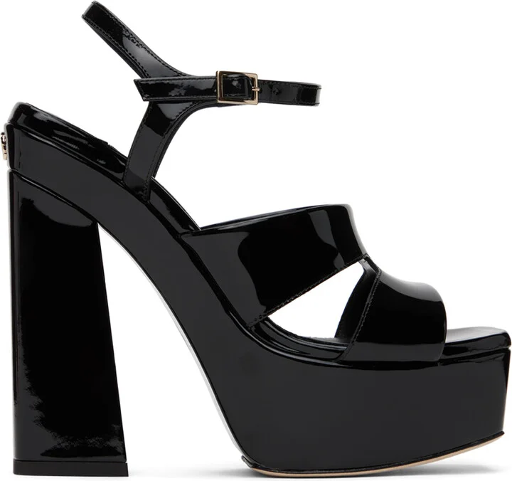 Jimmy Choo Black Ellison/PF 140 Heeled Sandals