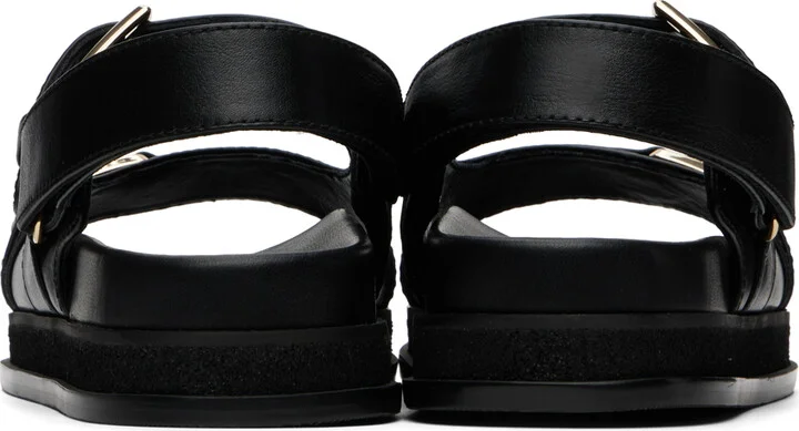 Jimmy Choo Black Elyn Flat Sandals - Image 2