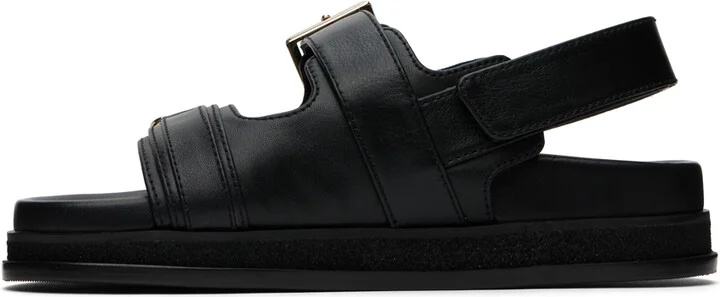 Jimmy Choo Black Elyn Flat Sandals - Image 3