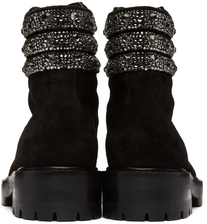 Jimmy Choo Black Eshe Flat Boots - Image 4