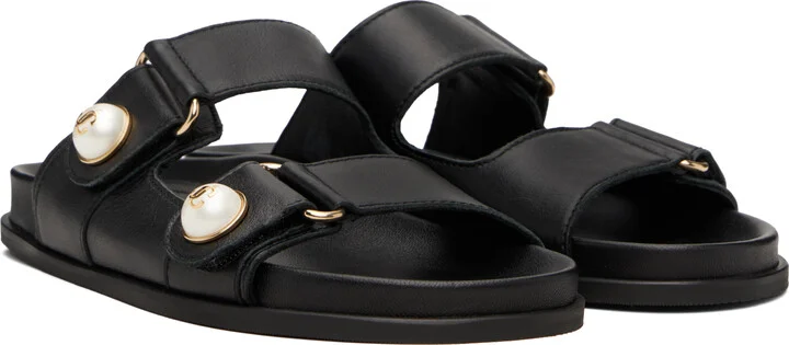 Jimmy Choo Black Fayence Sandals - Image 4