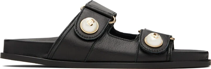 Jimmy Choo Black Fayence Sandals