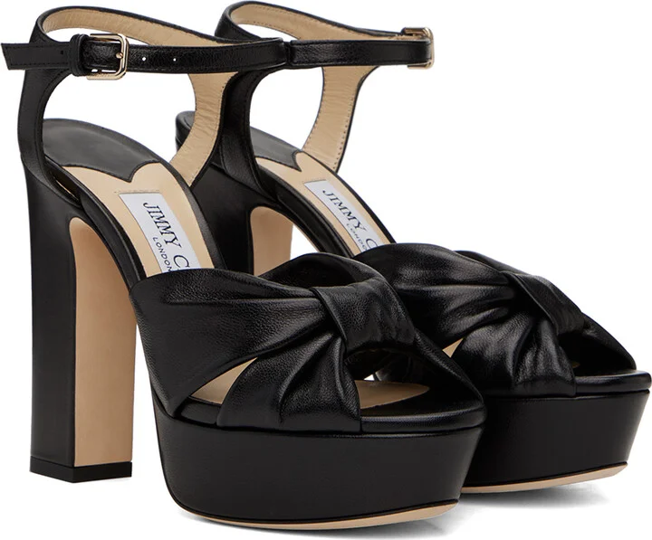 Jimmy Choo Black Heloise 120 Heeled Sandals - Image 4