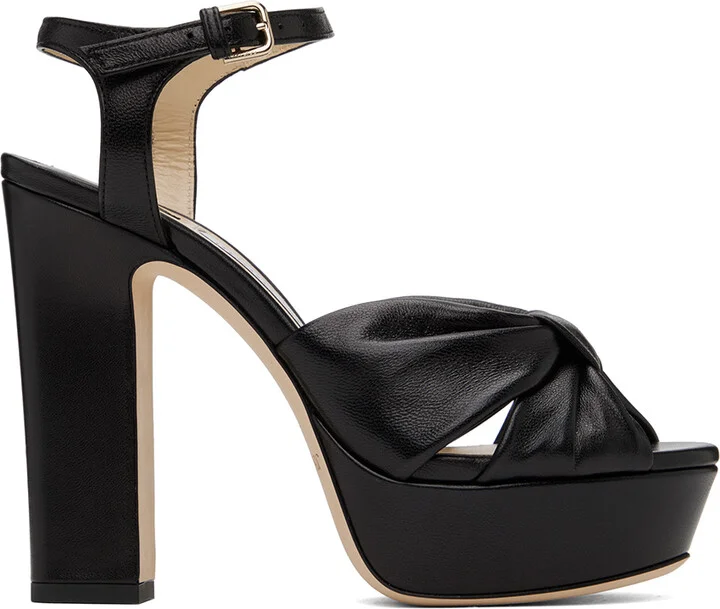 Jimmy Choo Black Heloise 120 Heeled Sandals