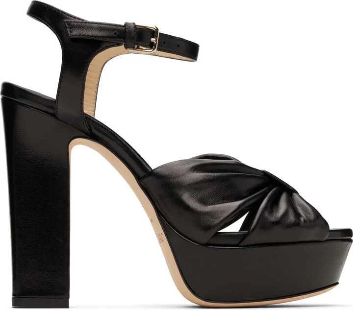 Jimmy Choo Black Heloise 120 Heeled Sandals