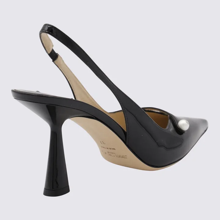 Jimmy Choo Black Leather Amita Pumps - Image 3