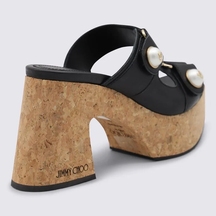 Jimmy Choo Black Leather Sandals - Image 3
