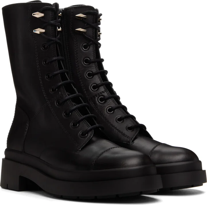 Jimmy Choo Black Nari Flat 35 Boots - Image 4
