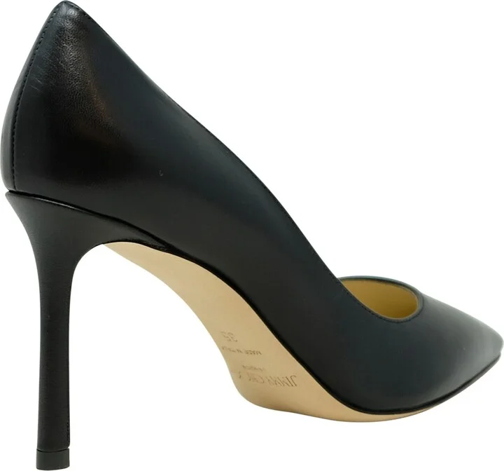 Jimmy Choo Black Romy Leather Pumps - Image 3