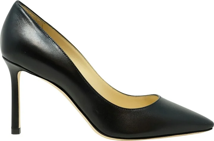 Jimmy Choo Black Romy Leather Pumps