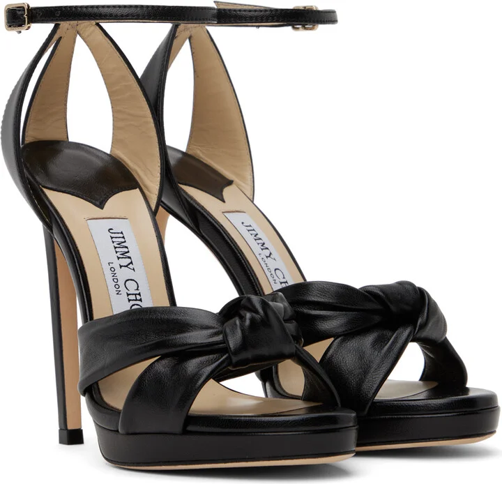 Jimmy Choo Black Rosie 120 Heeled Sandals - Image 4