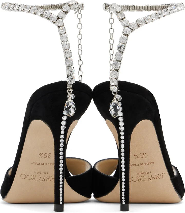 Jimmy Choo Black Saeda 100 Heeled Sandals - Image 2
