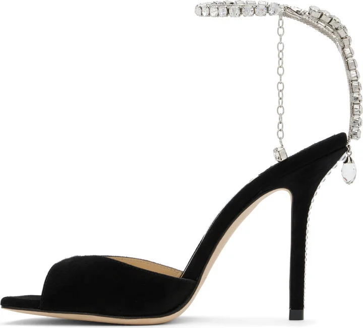 Jimmy Choo Black Saeda 100 Heeled Sandals - Image 3