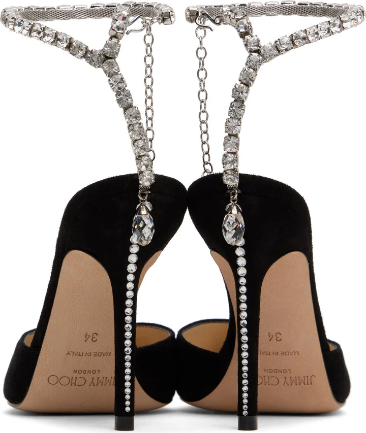 Jimmy Choo Black Saeda 100 Heels - Image 2
