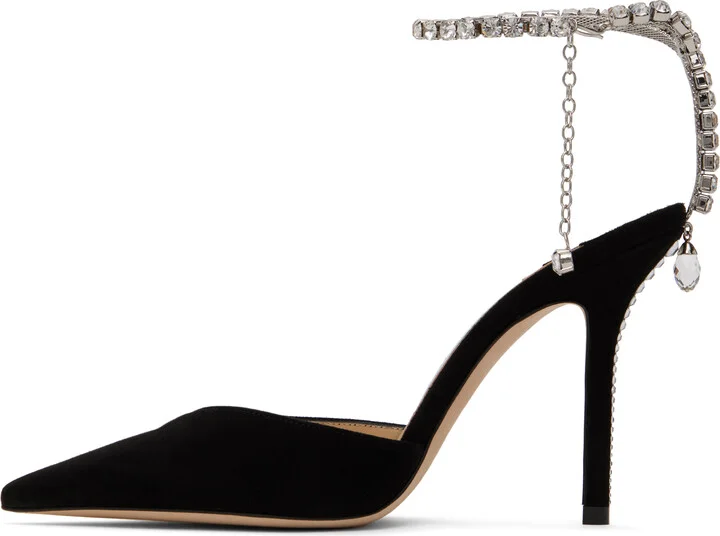 Jimmy Choo Black Saeda 100 Heels - Image 3