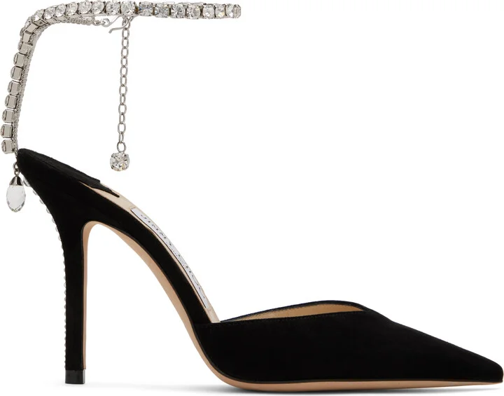 Jimmy Choo Black Saeda 100 Heels