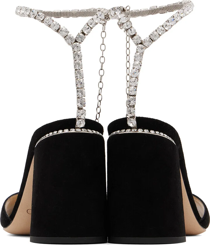 Jimmy Choo Black Saeda Block Heel 85 Heeled Sandals - Image 2