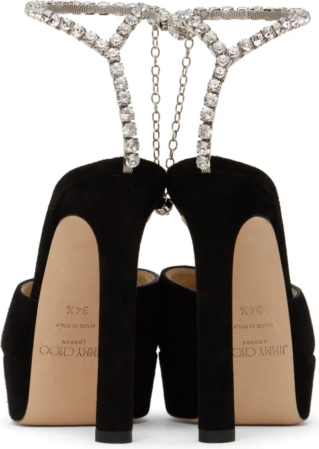 Jimmy Choo Black Saeda Platform 125 Heeled Sandals - Image 2