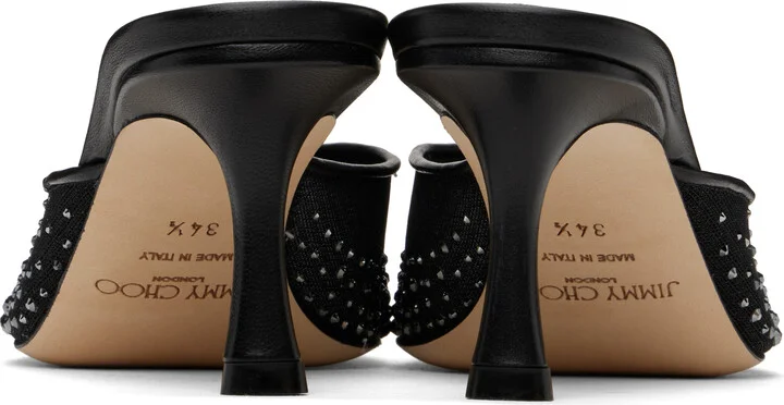 Jimmy Choo Black Vivi 65 Mules - Image 2