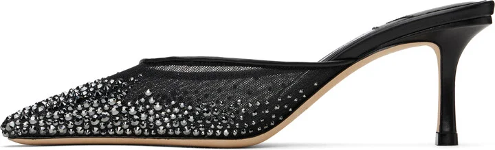 Jimmy Choo Black Vivi 65 Mules - Image 3