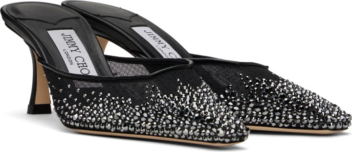 Jimmy Choo Black Vivi 65 Mules - Image 4